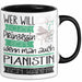 Pianistin Tasse Geschenk Spruch Wer Will Schon Prinzessin Sein Wenn Man Auch Pianistin Sein Kann Trendation