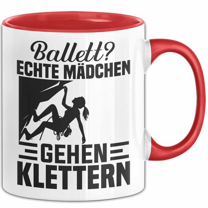Kletterin Tasse Geschenk Frauen Ballett Echte Mädchen Gehen Klettern Rot Trendation