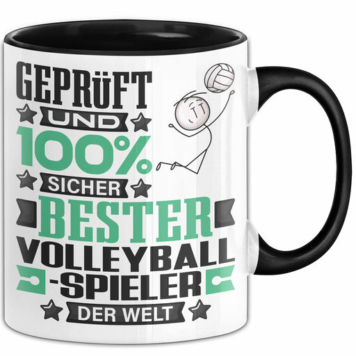 Volleyballspieler Geschenk Lustiger Spruch für Volleyballspieler Geschenkidee Bester Volleyballspieler Der Welt Schwarz Trendation