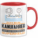 Kanufahrer Geschenk Tasse Ich Bin Kanufahrer Aber Sag Doch Einfach Superheld Lustige Geschenkdiee für Kanufahrer Kaffee-Becher Rot Trendation