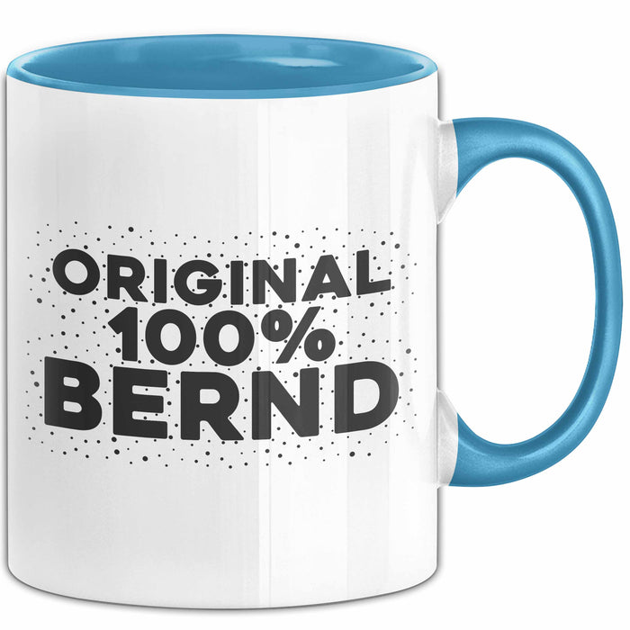 Bernd Tasse Original 100% Bernd Geschenk Blau Trendation