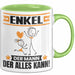 Enkel Tasse Geschenk für Enkel Der Mann Der Alles Kann Geschenkidee zum Geburtstag Grün Trendation