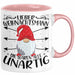 Lustige Tasse Weihnachten Lieber Weihnachtsmann Die Waren Alle Unartig Kaffee-Becher Geschenkidee Wichteln Wichtelgeschenk Rosa Trendation