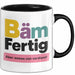 Schüler Abschluss Tasse Geschenk Lustige Geschenkidee Spruch Bam Fertig Schwarz Trendation