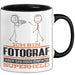 Fotograf Geschenk Tasse Ich Bin Fotograf Aber Sag Doch Einfach Superheld Lustige Geschenkdiee für Fotograf Kaffee-Becher Schwarz Trendation
