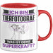 Tierfotograf Tasse Geschenk für Tierfotograf Geburtstag Lustiger Spruch Kaffee-Becher Was Ist Deine Superkraft Rot Trendation