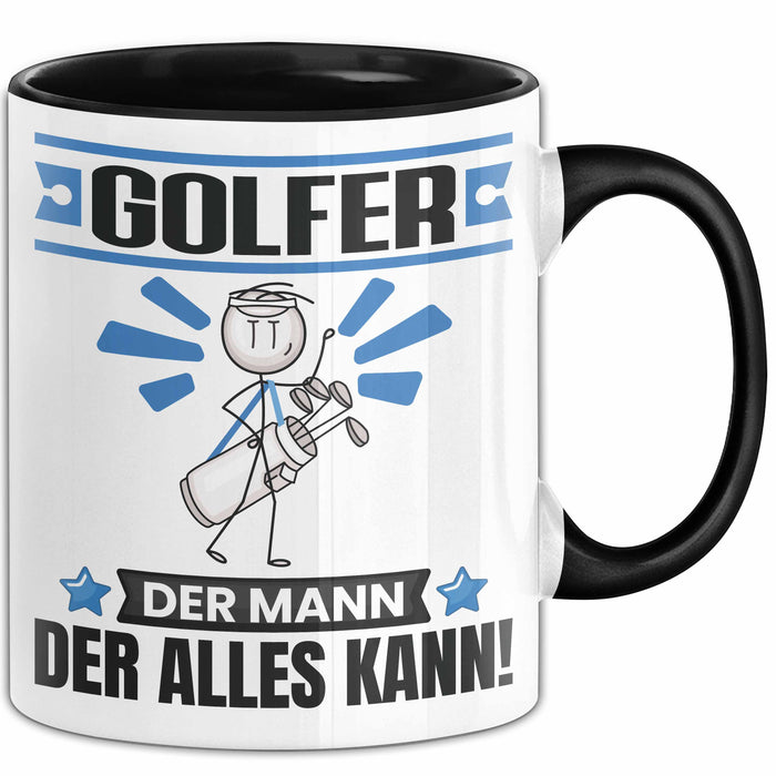 Golfer Tasse Geschenk für Golfer Der Mann Der Alles Kann Geschenkidee zum Geburtstag Schwarz Trendation