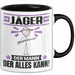 Jäger Tasse Geschenk für Jäger Der Mann Der Alles Kann Geschenkidee zum Geburtstag Schwarz Trendation