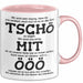 Büroarbeit Kollege Abschied Tasse Geschenk Lustige Geschenkidee Spruch Tschö Rosa Trendation