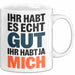 Sarkasmus Sarkastisch Tasse Geschenk Lustige Geschenkidee Spruch Ihr Habt Es Echt Gut Ihr Habt Ja Mich Weiß Trendation