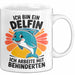 Delfin Tierliebhaber Tasse Geschenk Lustige Geschenkidee Spruch Ich Bin Ein Delfin Ich Arbeite Mit Behinderten Weiß Trendation