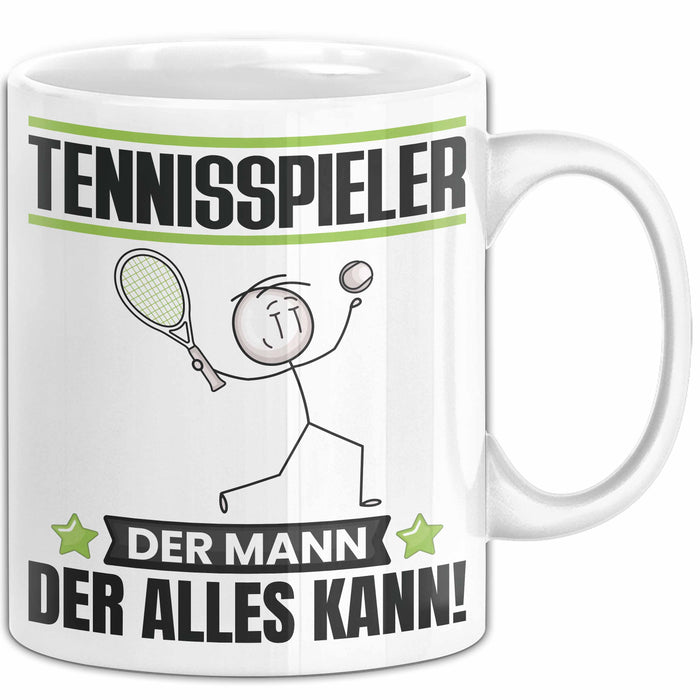 Tennisspieler Tasse Geschenk für Tennisspieler Der Mann Der Alles Kann Geschenkidee zum Geburtstag Weiß Trendation