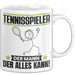 Tennisspieler Tasse Geschenk für Tennisspieler Der Mann Der Alles Kann Geschenkidee zum Geburtstag Weiß Trendation