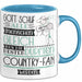 Country-Fan Geschenk Becher Tasse Gott Schuf Alle Menschen Gleich Nur Die Besten Durfeten Country-Fan Werden Geschenkidee Lustig Blau Trendation