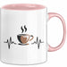 Kaffee Junkie Tasse Geschenkidee für Koffeinliebhaber Rosa Trendation