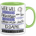 DJane Tasse Geschenk Spruch Wer Will Schon Prinzessin Sein Wenn Man Auch DJane Sein Kann Grün Trendation