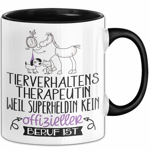 Tierverhaltenstherapeutin Geschenk Tasse Lustiger Spruch Tierverhaltenstherapeutin Weil Superheldin Kein Offizieller Beruf Ist Geschenkidee Trendation