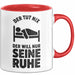 Introvertierter Schlafliebhaber Tasse Geschenk Lustige Geschenkidee Spruch Der Tut Nix Der Will Nur Seine Ruhe Rot Trendation