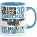 3D Drucker Tasse "Ein Leben Ohne 3D Drucker Ist möglich aber sinnlos" Geschenkidee Blau Trendation