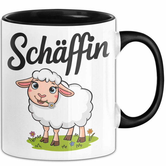 Schaf Tier Bauer Tasse Becher Geschenk Lustige Geschenkidee Spruch Schäffin Trendation