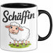 Schaf Tier Bauer Tasse Becher Geschenk Lustige Geschenkidee Spruch Schäffin Trendation