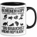 Reptil Bartagame Tasse Geschenk Lustige Geschenkidee Spruch Die Leisen Stimmen In Meinem Kopf Flüstern Immer Wieder Schwarz Trendation