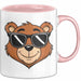 Teddybär Tier Sonnenbrille Tasse Geschenk Lustige Geschenkidee Spruch Rosa Trendation