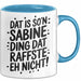 Sabine Tasse Geschenk Dat Is So'n Sabine Ding Dat Raffste Eh Nicht Geschenkidee Becher mit Name Blau Trendation