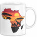 Afrika Karte Nashorn Tasse Geschenk Lustige Geschenkidee Spruch Weiß Trendation