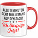 Sarkasmus Sarkastisch Tasse Geschenk Lustige Geschenkidee Alle 11 Minuten Geht Mir Jemand Auf Den Sack Rot Trendation