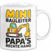 Bauleiter Bauunternehmer Tasse Geschenk Lustige Geschenkidee Spruch Mini Bauleiter Papa's Rechte Hand Weiß Trendation