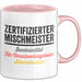 Alkoholliebhaber Tasse Geschenk Lustige Geschenkidee Spruch Zertifizierter Mischenmeister Rosa Trendation