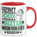 Musikverleger Geschenk Lustiger Spruch für Musikverleger Geschenkidee Bester Musikverleger Der Welt Rot Trendation