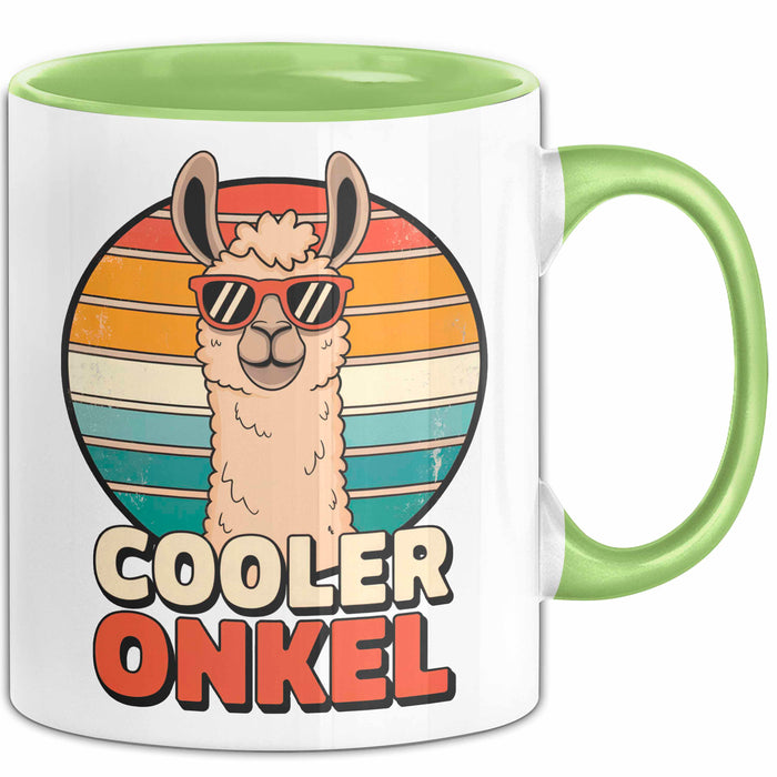Onkel Lama Sarkastisch Sarkasmus Tasse Geschenk Lustige Geschenkidee Spruch Cooler Onkel Grün Trendation