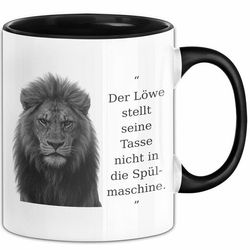 Der Löwe Stellt Seine Tasse Nicht In Die Spülmaschine Büro Becher Geschenk Lustig Trendation