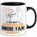 Indie-Fan Geschenk Tasse So Gut Kann Nur Ein Indie-Fan Aussehen Geschenkidee Kaffee-Becher Schwarz Trendation