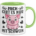 Schweine-Liebhaber Tasse Geschenk Mich Gibt Es Nur Mit Schwein Hausschwein Grün Trendation