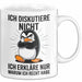 Sarkastischer Pinguin Tasse Geschenk Lustige Geschenkidee Spruch Ich Diskutiere Nicht Ich Erkläre Nur Warum Ich Rcht Habe Weiß Trendation