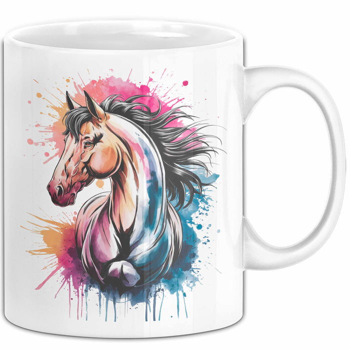 Pferde Tierliebhaber Tasse Geschenk Lustige Geschenkidee Spruch Weiß Trendation