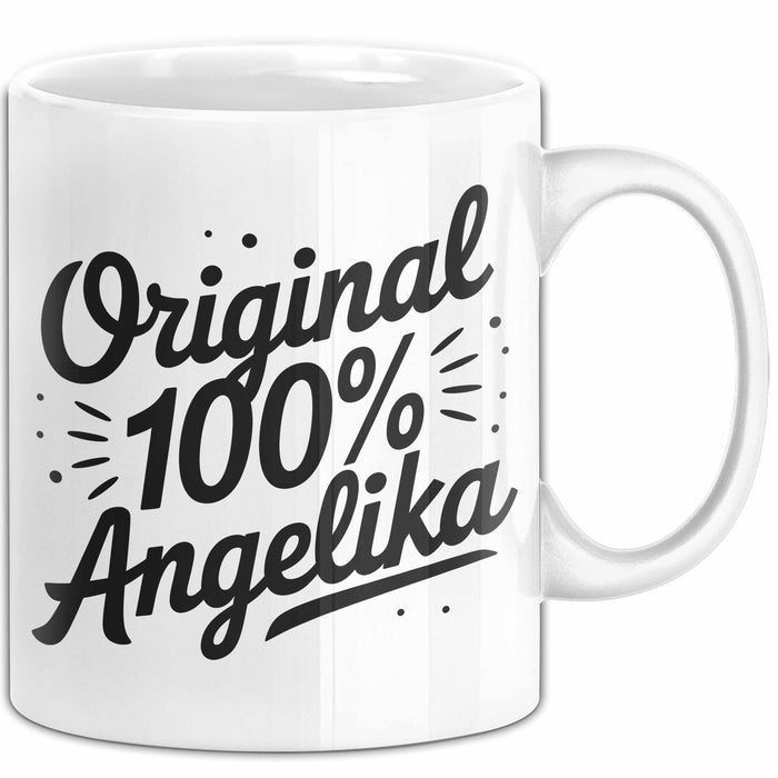 Angelika Tasse Geschenk Original 100% Angelika Geschenkidee Geburtstag Weiß Trendation