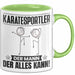Karatesportler Tasse Geschenk für Karatesportler Der Mann Der Alles Kann Geschenkidee zum Geburtstag Grün Trendation