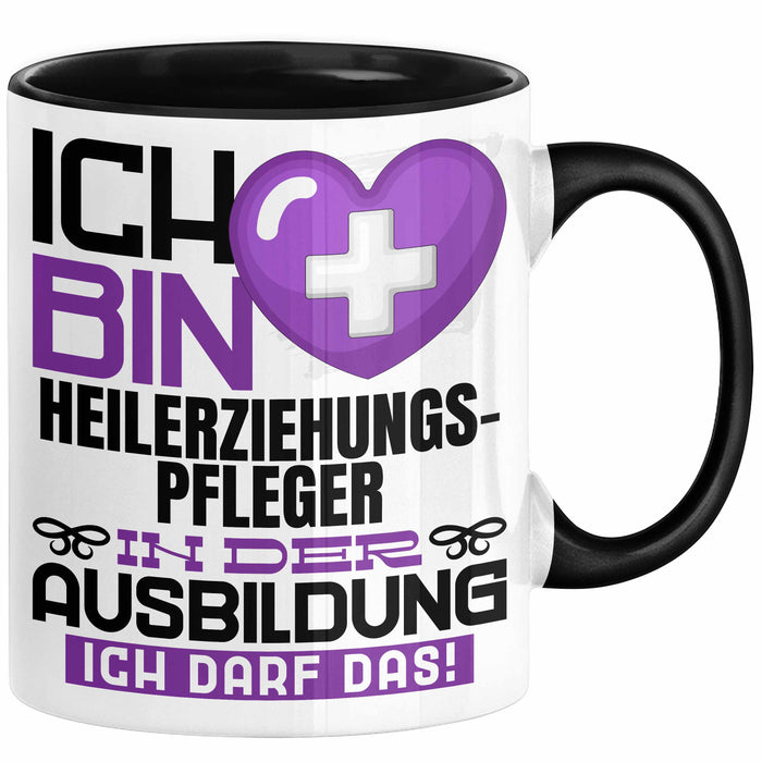 Heilerziehungspfleger Ausbildung Tasse Geschenk Ich Bin Heilerziehungspfleger In Der Ausbildung Ich Darf Das Geschenkidee Spruch Schwarz Trendation