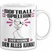 Softballspielerin Tasse Geschenk für Softballspielerin Der Mann Der Alles Kann Geschenkidee zum Geburtstag Weiß Trendation