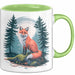 Fuchs Tierliebhaber Tasse Geschenk Lustige Geschenkidee Spruch Grün Trendation