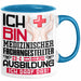 Medizinischer Fachangestellter Ausbildung Tasse Geschenk Ich Bin Medizinischer Fachangestellter In Der Ausbildung Ich Darf Das Geschenkidee Spruch Blau Trendation