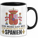 Spanier Tasse Geschenk Ich Brauche Keine Therapie Ich Muss Nur Nach Spanien Geschenkidee Lustig Kaffee-Becher Trendation