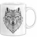 Wolf Tasse Geschenk Wolf für Wildtierliebhaber Weiß Trendation