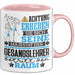Gesangslehrer Geschenk Tasse Lustiger Spruch Erheben Sie Sich Der Gesangslehrer Betritt den Raum Rosa Trendation