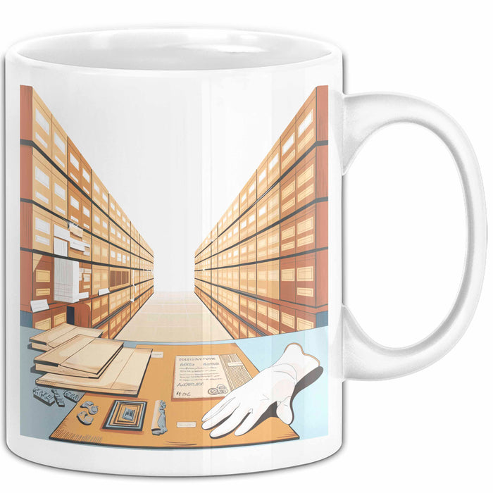 Archivar Tasse Geschenk Lustige Geschenkidee Spruch Für Akten Bewahrer Weiß Trendation