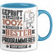 Programmierer Geschenk Lustiger Spruch für Programmierer Geschenkidee Bester Programmierer Der Welt Blau Trendation